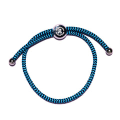 Woven Bracelet - small sky blue  zigzag