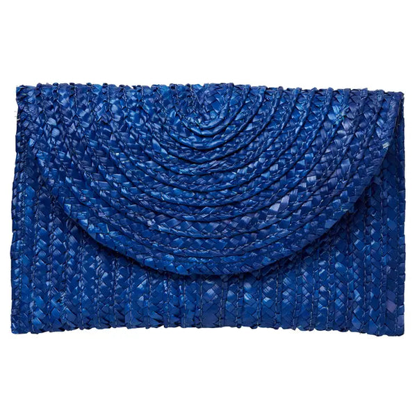Mixed Stripe Straw Clutch main image 1