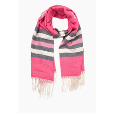 Fuchsia / Grey Star Print Scarf