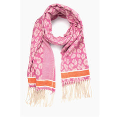 Fuchsia Leopard Print Scarf