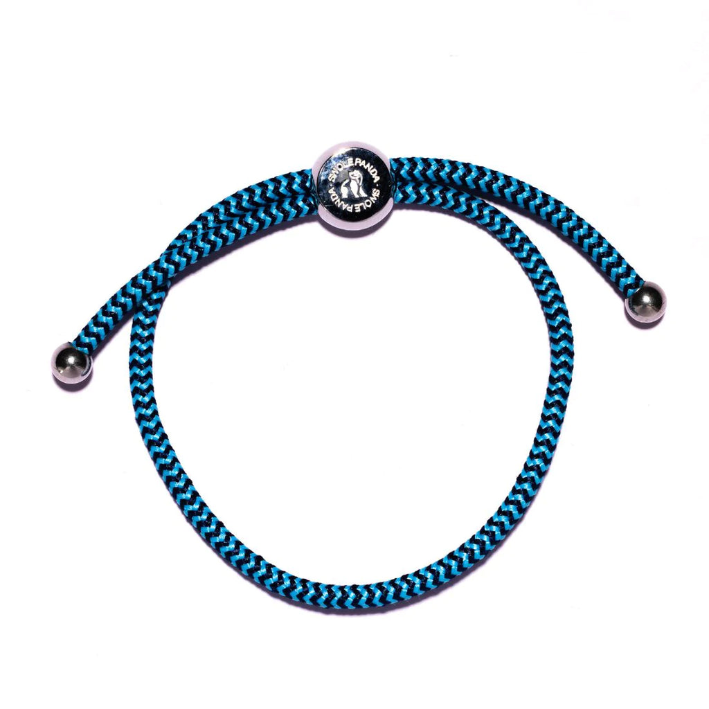 Woven Bracelet - small sky blue  zigzag