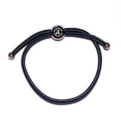 Woven Bracelet - small grey / blue stripe