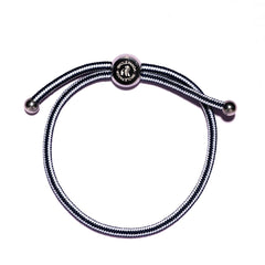 Woven Bracelet - small white / blue stripe