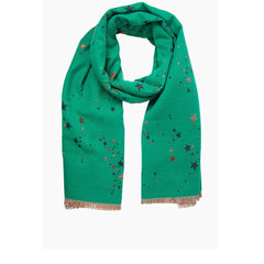 Green Celestial Print Scarfs