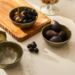 Moss Green nibble bowls - set of 3