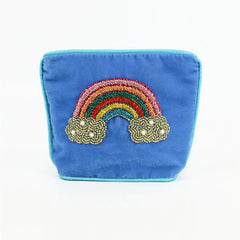 Rainbow Velvet small purse