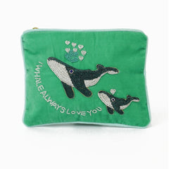 I whale always love you Velvet small purse