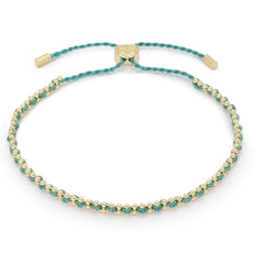 Braid teal and gold Bracelet