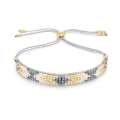 Grey & Gold beaded Friendship Bracelet