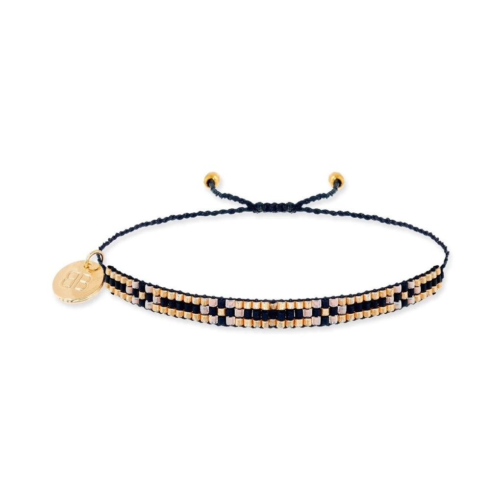 Nova Black & Gold beaded Friendship Bracelet