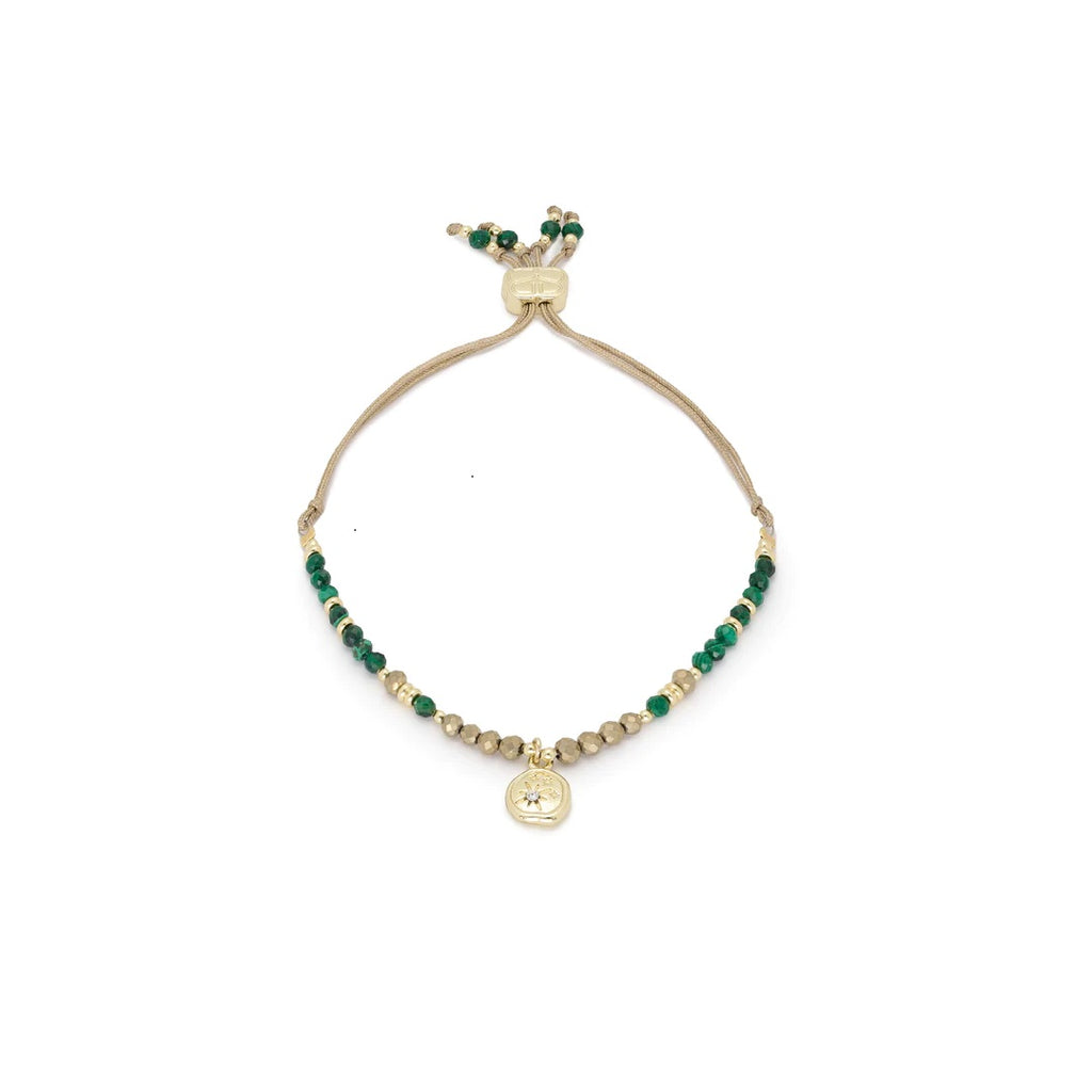 Gold & Forest Green Bracelet
