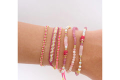 Braid hot pink and gold Bracelet