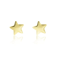 Star gold stud earrings