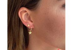 Star gold stud earrings