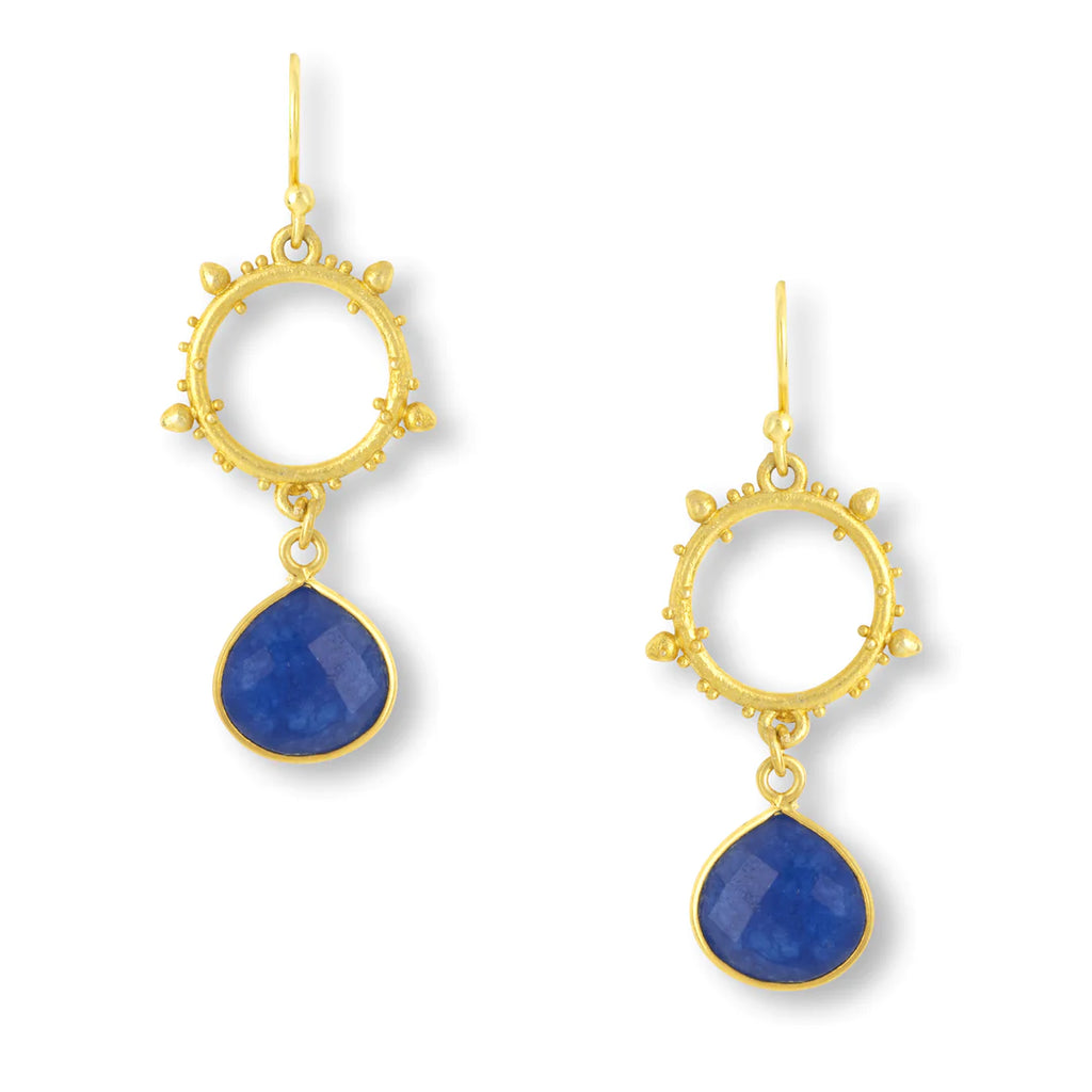 mini dot sapphire earrings