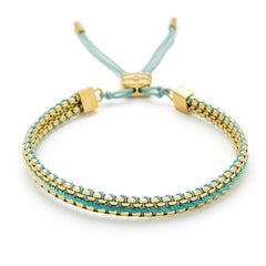 Gold & Turquoise Braided Bracelet