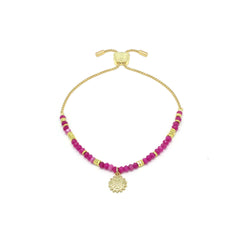 Hot pink gold bracelet