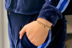 Gold & Navy multi star Friendship Bracelet
