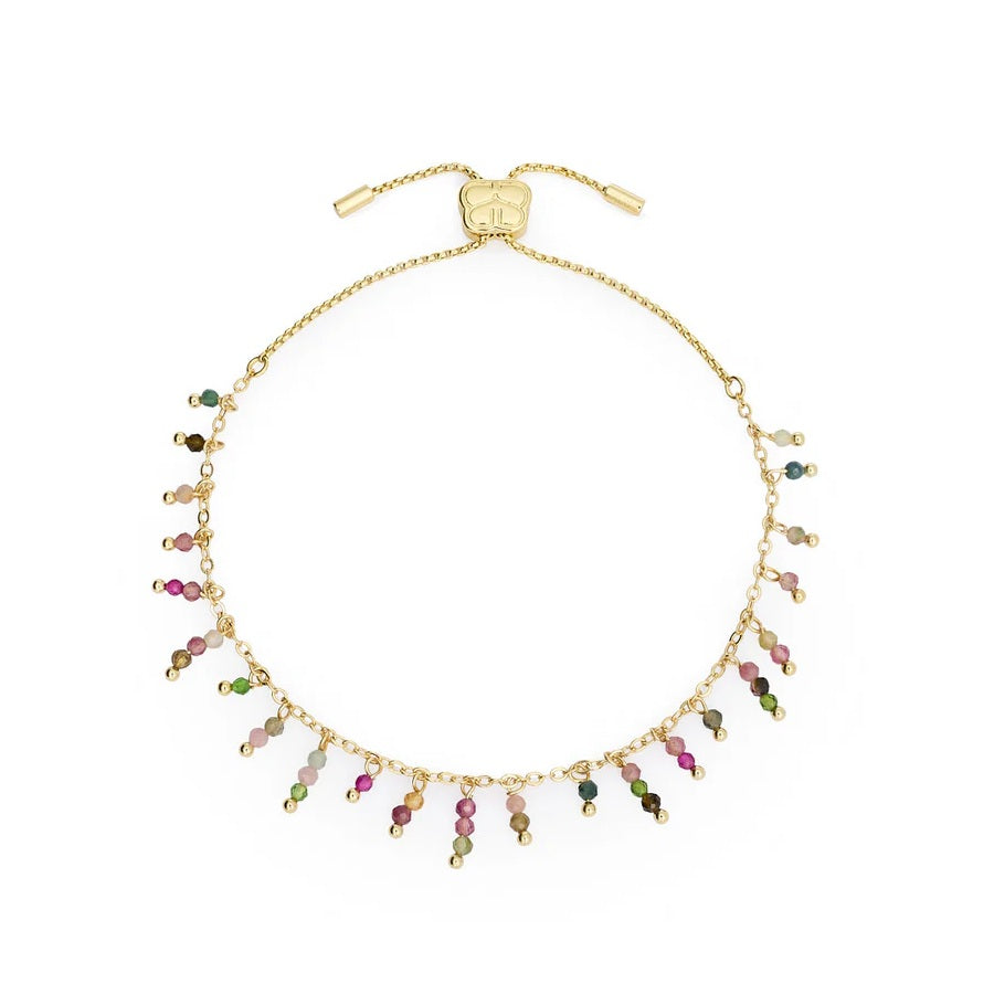 heather gold and tourmaline chain Bracelet