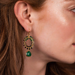 Emerald dropstone earrings
