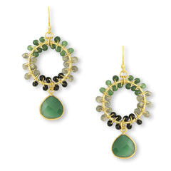 Emerald dropstone earrings