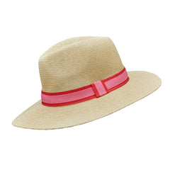 Panama Hat - Coral & Pink