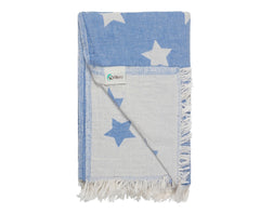 Heritage Blue Large Star hamam towel