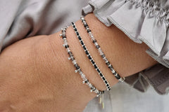 Braid black and silver Bracelet