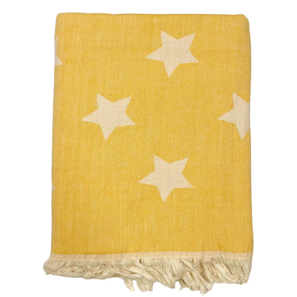 Tumeric Large Star hamam towel