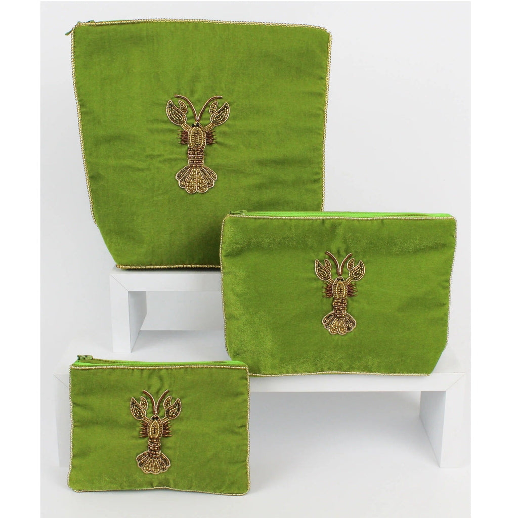 Gold lobster clutch or make up bag