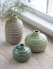 Castello stem Vase - Small foliage green