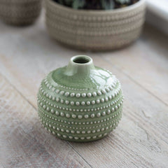 Castello stem Vase - Medium Sage green