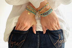 Green beaded Friendship Bracelet