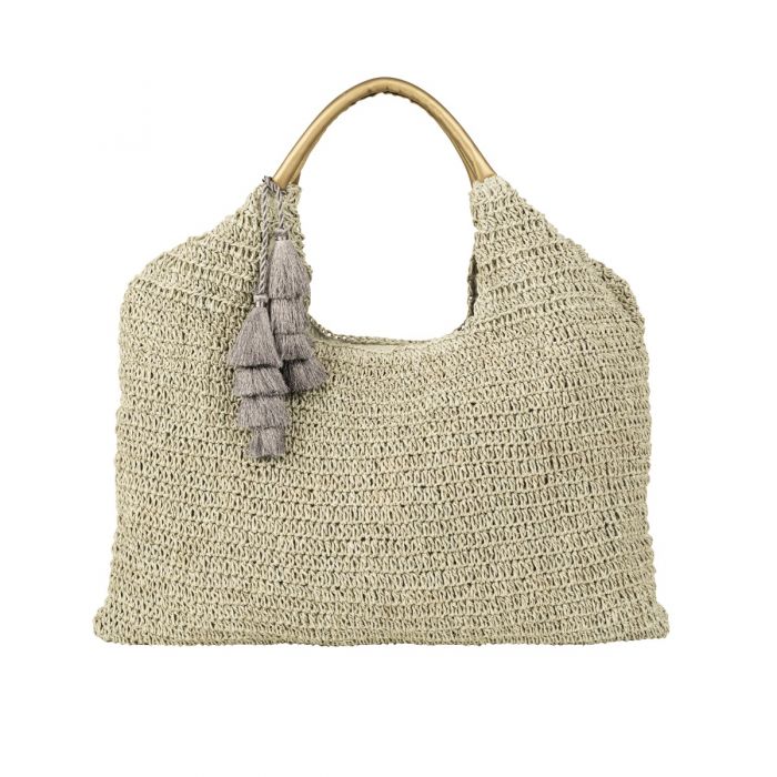 Large grey Rafia bag