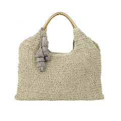 Large grey Rafia bag