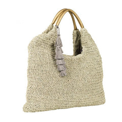 Large grey Rafia bag