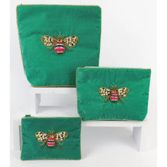 Rainbow bee medium purse