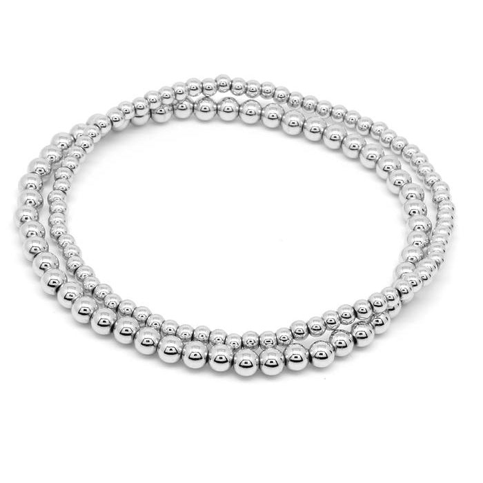 Silver stretchy double Bracelet