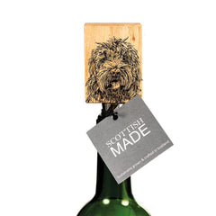 Cockapoo Oak Bottle Stopper