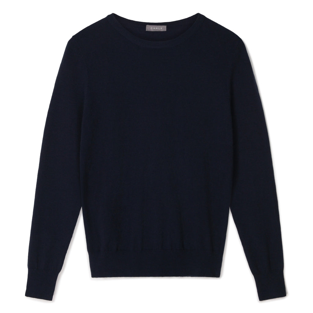 Navy and white heart sleeve jumper