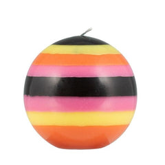 Rose, Orange, Yellow & Jet Ball Candle