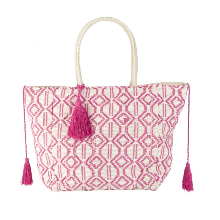 Magenta Pink woven bag
