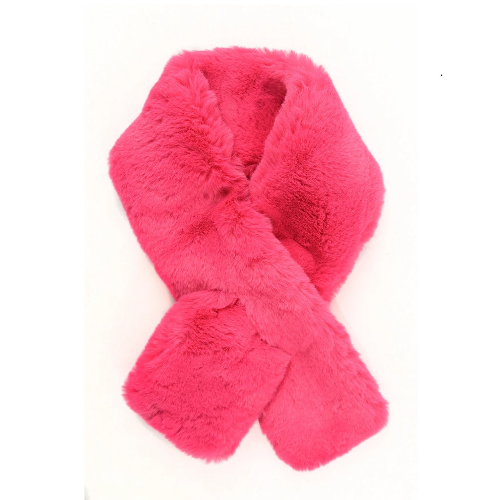Fuchsia faux fur collar