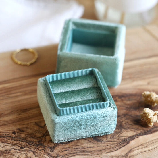 Green Velvet Jewellery Box