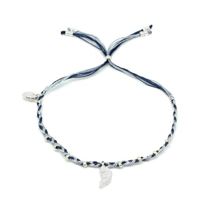 blue & wing threaded Friendship Bracelet