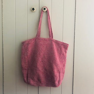Raspberry Diamond Shopping Bag WAS £20 NOW £10