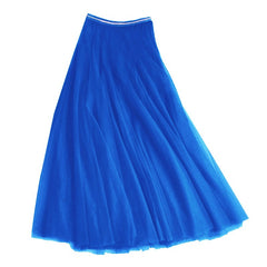 Tulle Royal Blue Skirt with gold waistband - one size